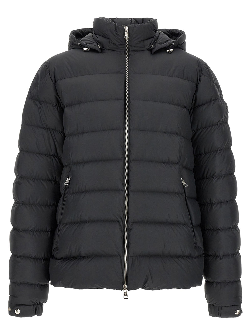 Moncler Black Polyester Full-Length Jacket