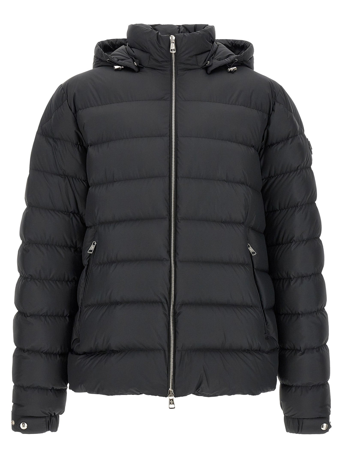 Moncler Black Polyester Full-Length Jacket