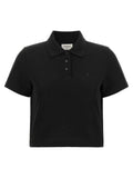 Saint Laurent Black Cotton Polo Shirt