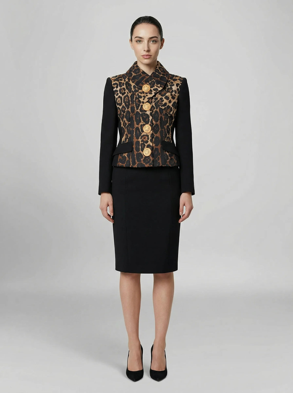 Dolce & Gabbana Black Metallic Fibre Jacket