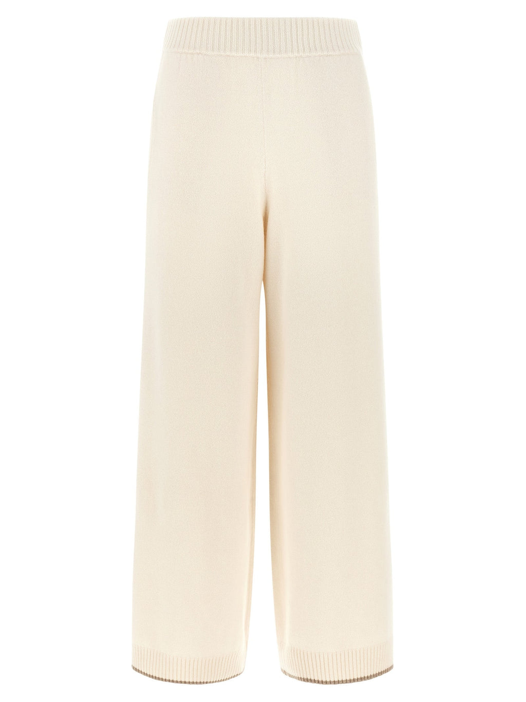 Brunello Cucinelli White Cashmere Athletic Pants