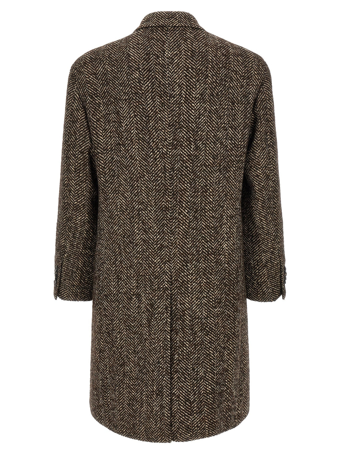 Tagliatore Brown Wool Coat
