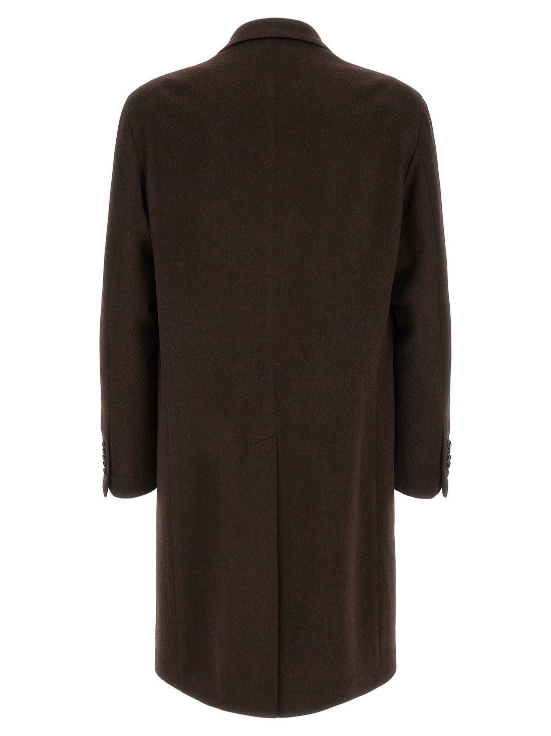 Tagliatore Brown Virgin Wool Coat