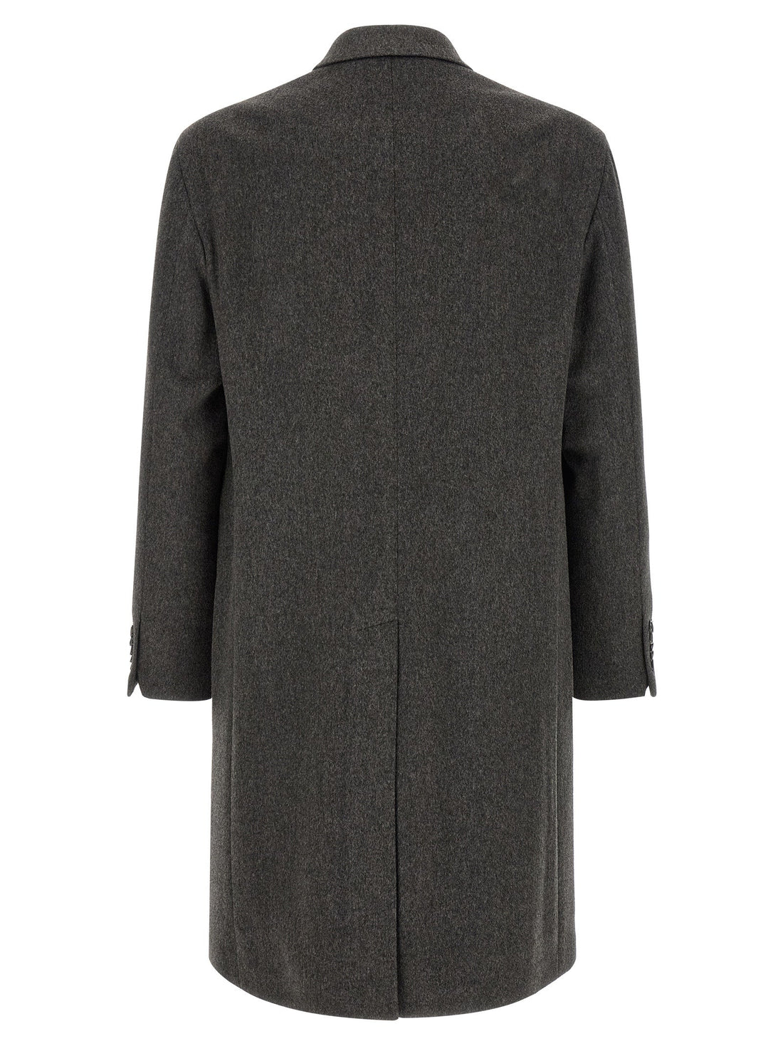 Tagliatore Gray Virgin Wool Coat