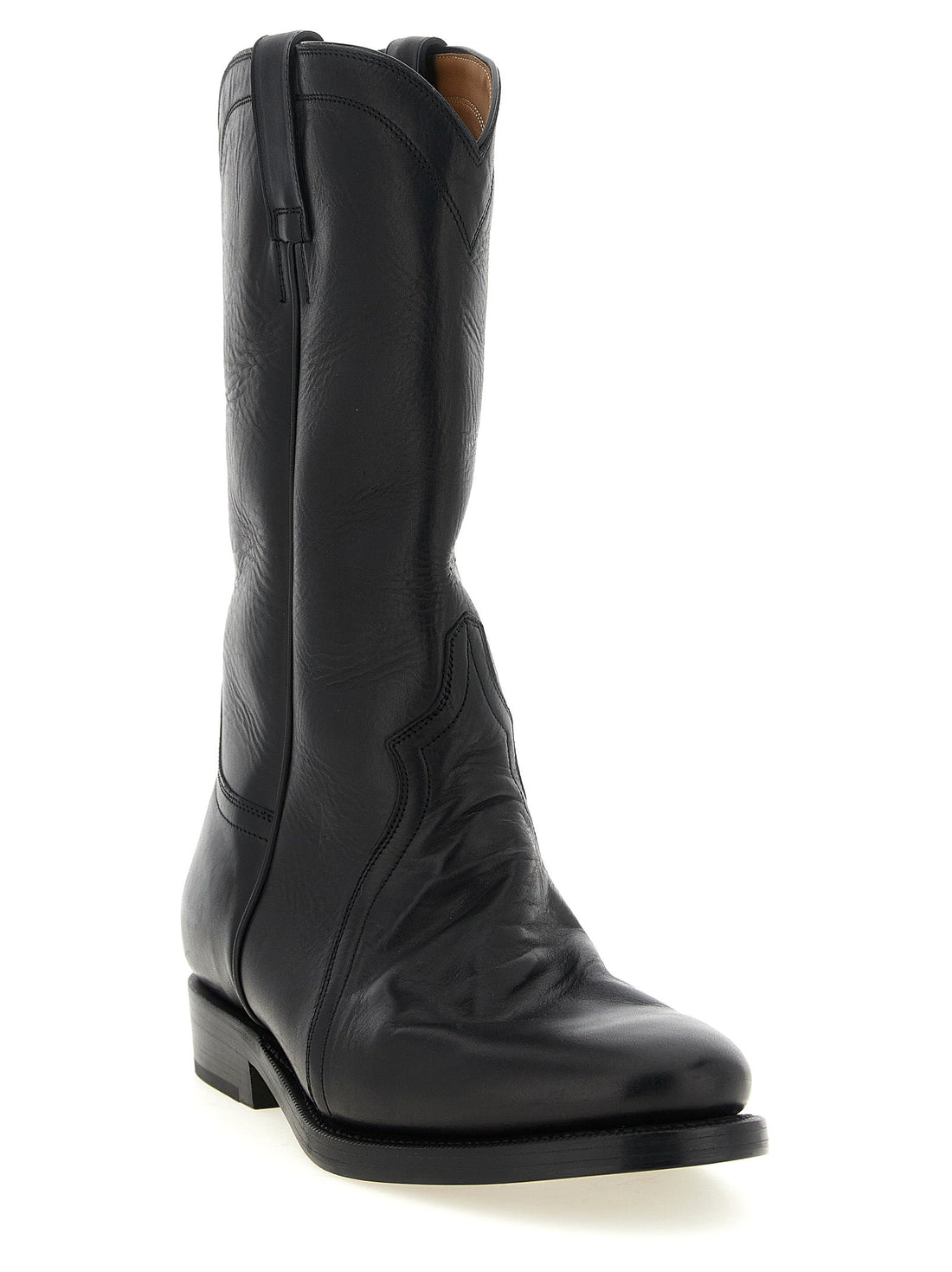 Jil Sander Black Calfskin Over The Knee