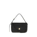 Ferragamo Black Calf Leather Bos Taurus Shoulder Bag