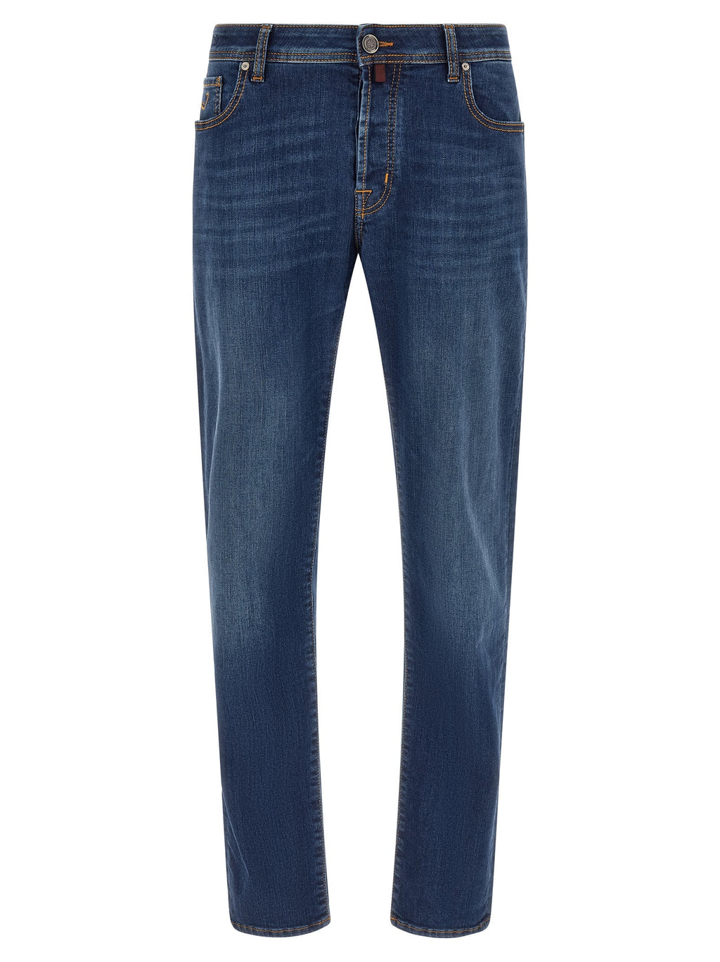 Jacob Cohen Blue Cotton Straight-Leg Jeans