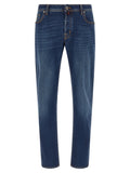 Jacob Cohen Blue Cotton Straight-Leg Jeans