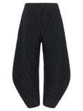 PLEATS PLEASE ISSEY MIYAKE Black Polyester Casual Pants