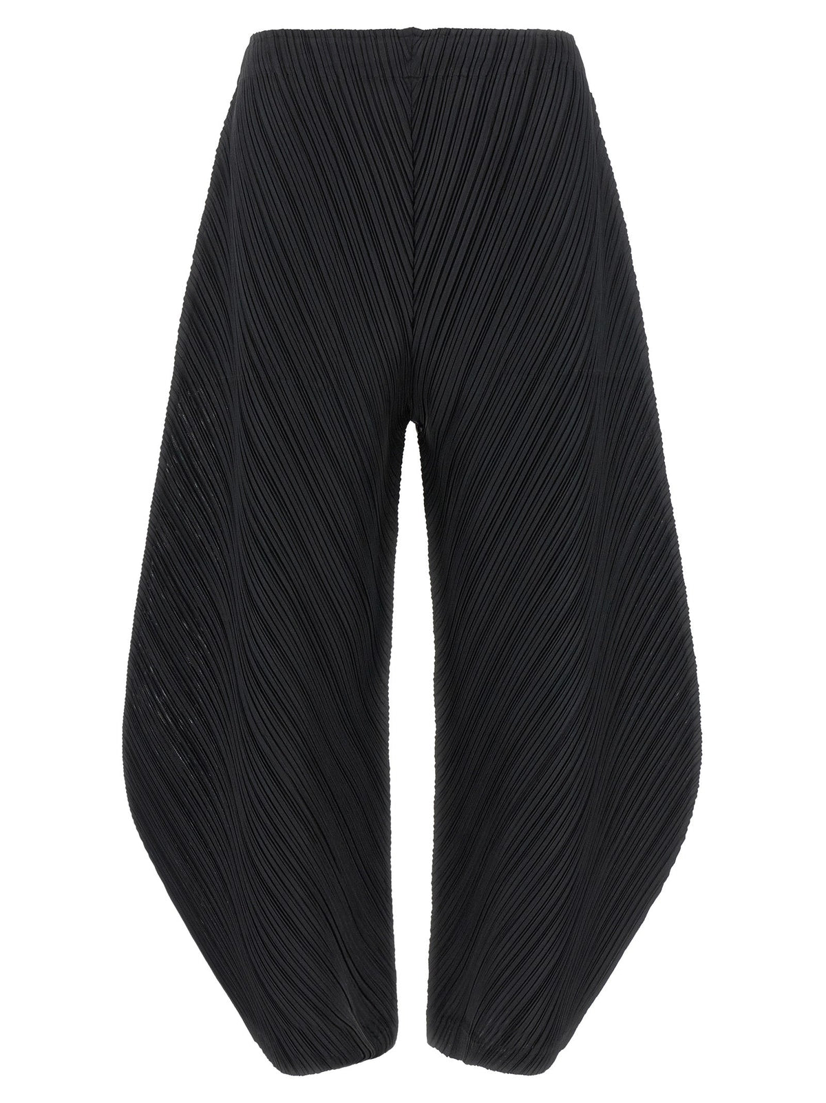 PLEATS PLEASE ISSEY MIYAKE Black Polyester Casual Pants