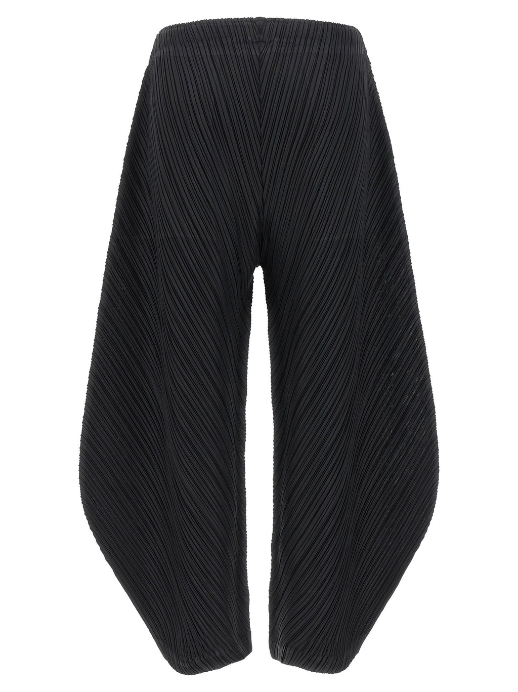 PLEATS PLEASE ISSEY MIYAKE Black Polyester Casual Pants