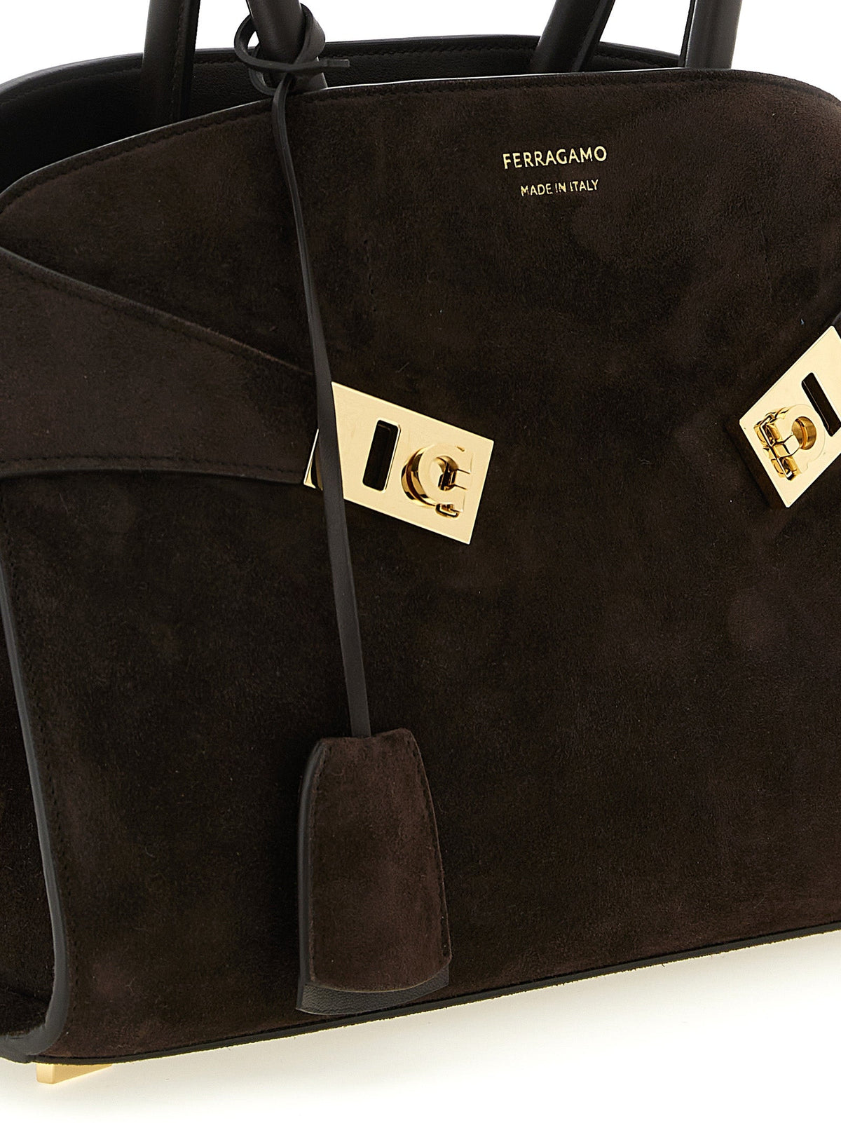Ferragamo Brown Goatskin Handbag
