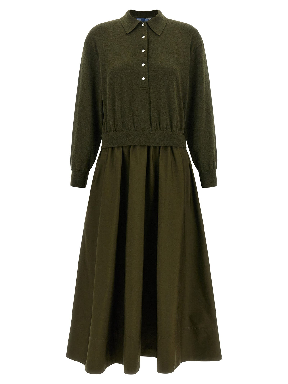 Polo Ralph Lauren Bicolor Wool Long Dress