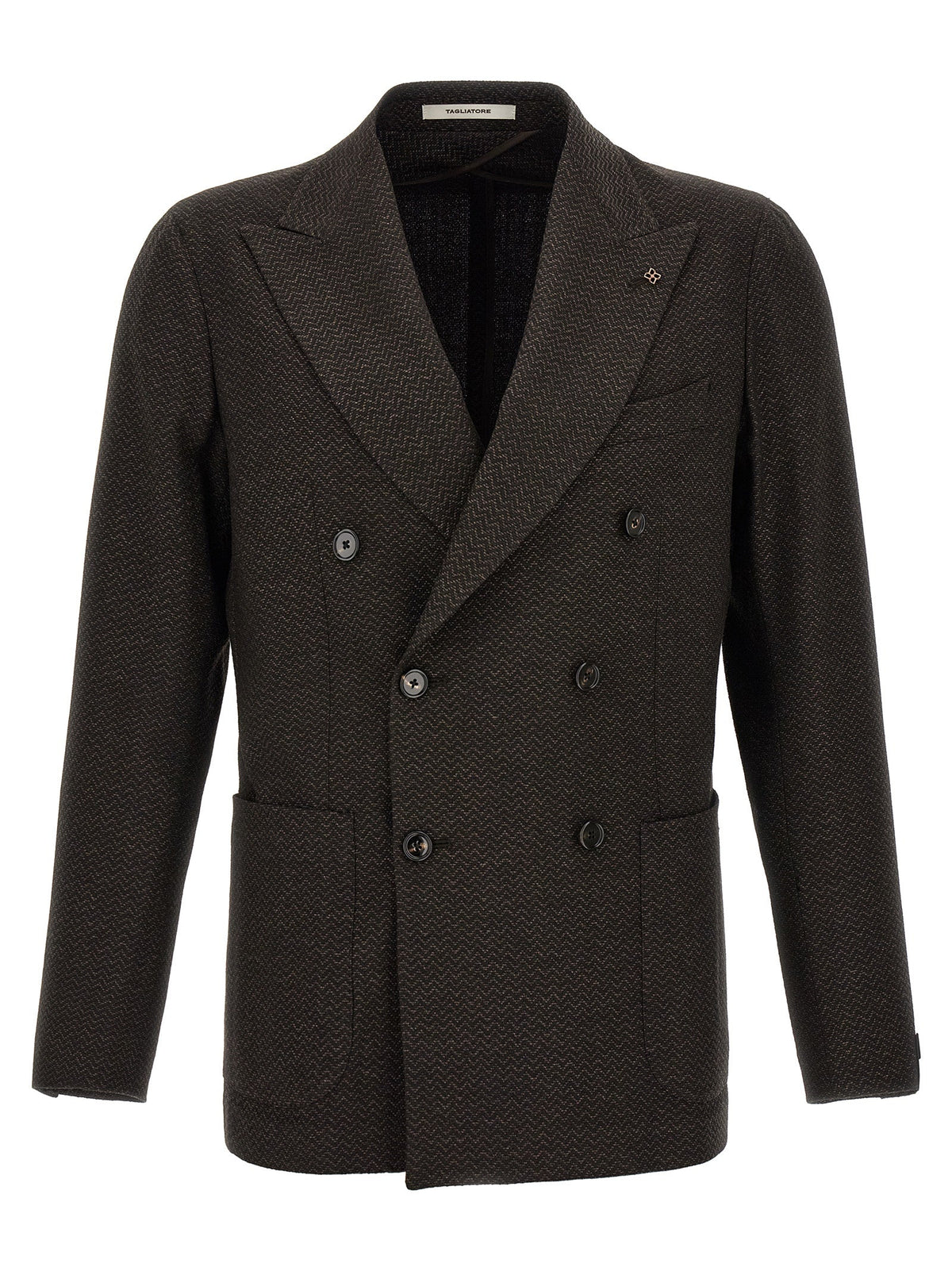 Tagliatore Brown Virgin Wool Blazer