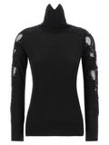 Ermanno Scervino Black Virgin Wool Cardigan