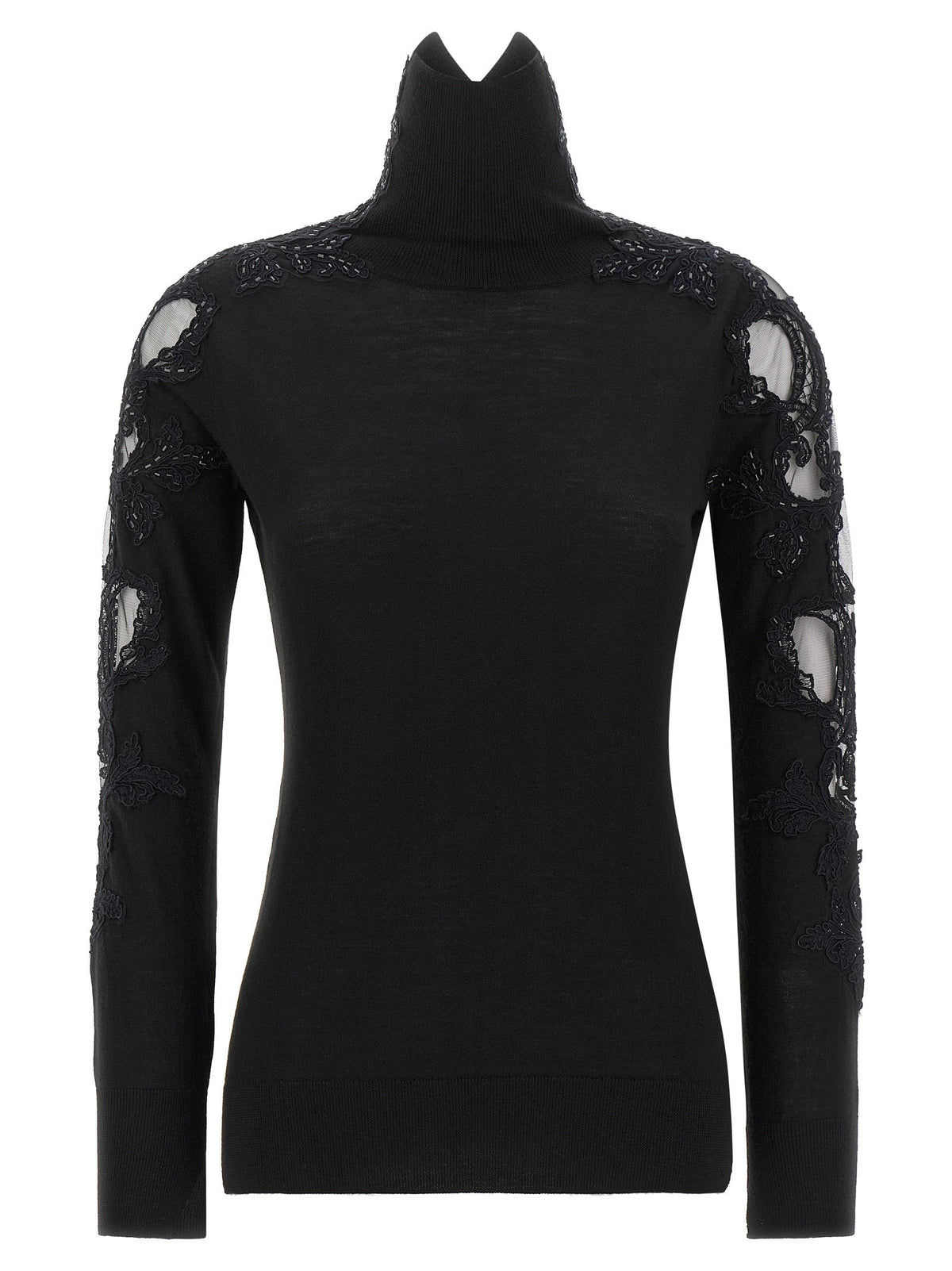 Ermanno Scervino Black Virgin Wool Cardigan