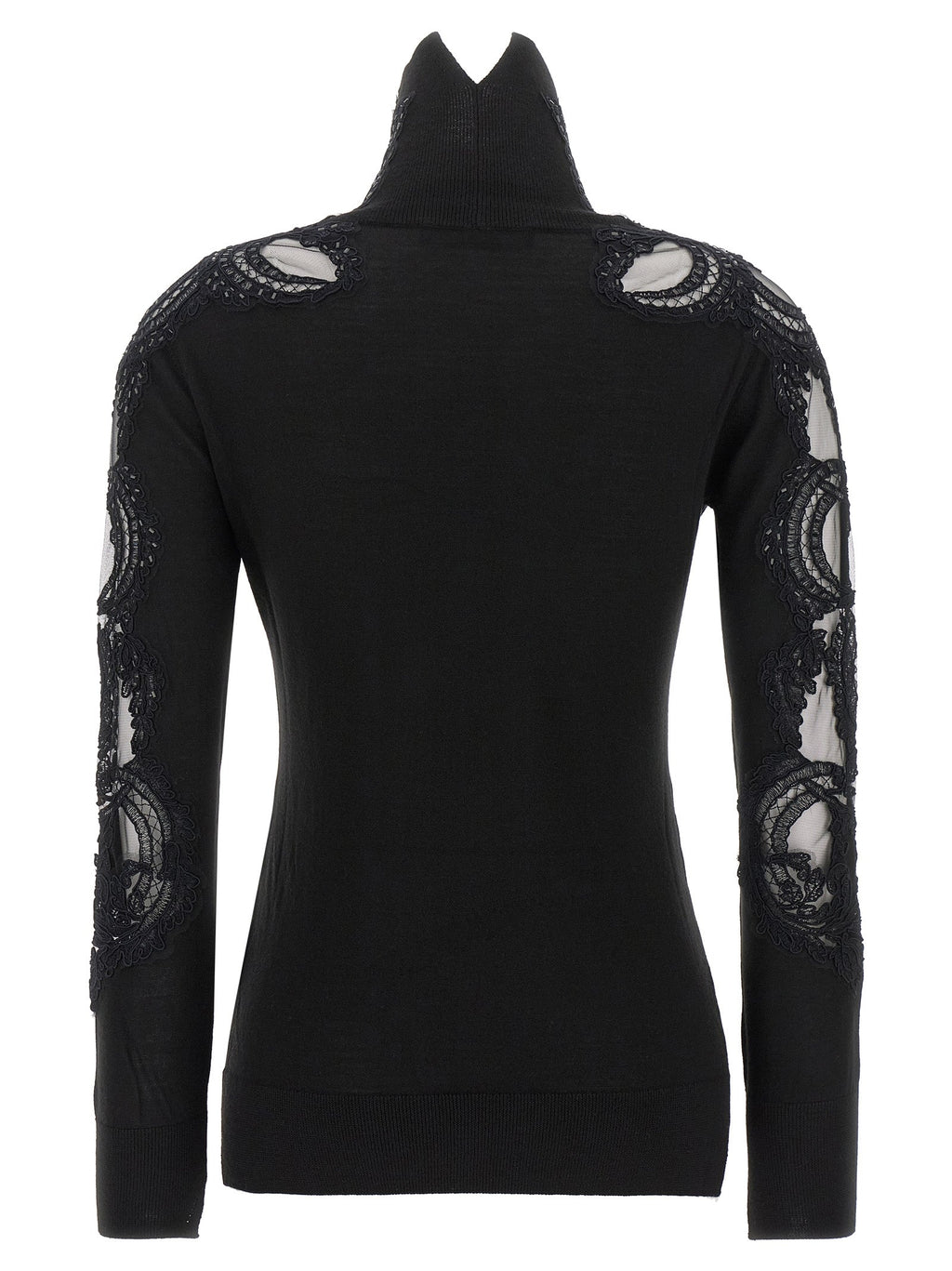 Ermanno Scervino Black Virgin Wool Cardigan