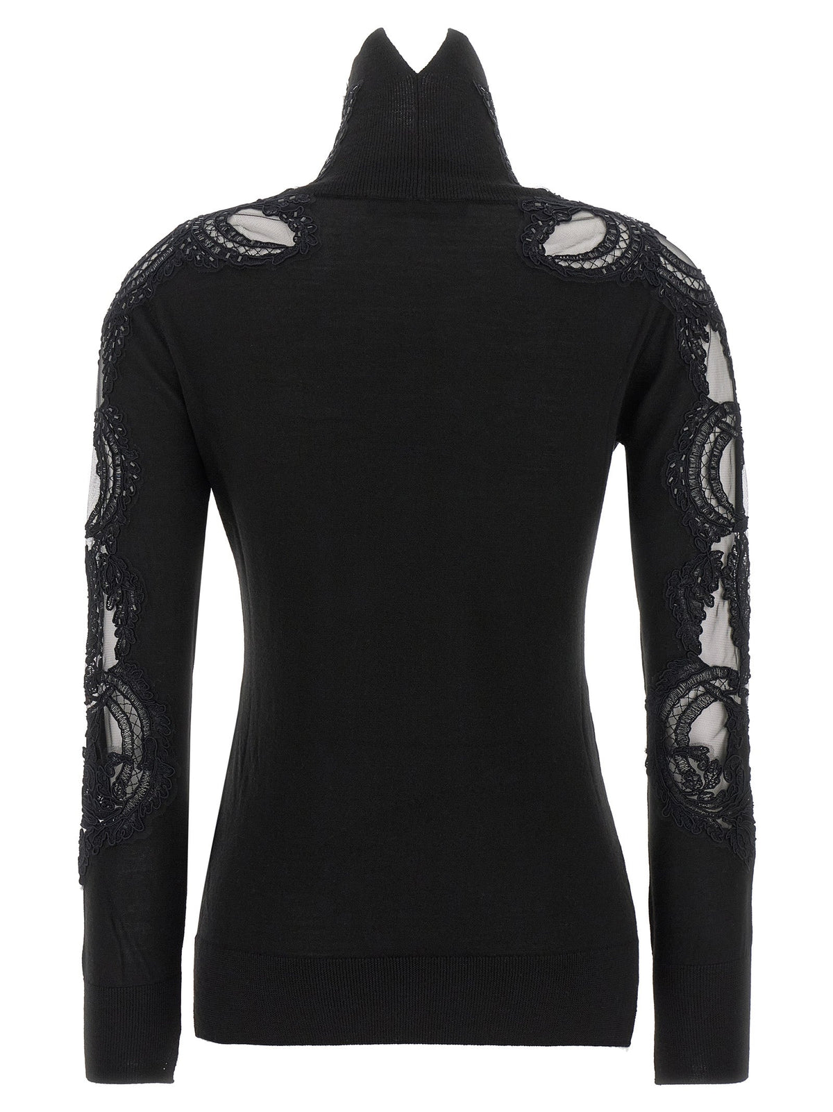 Ermanno Scervino Black Virgin Wool Cardigan
