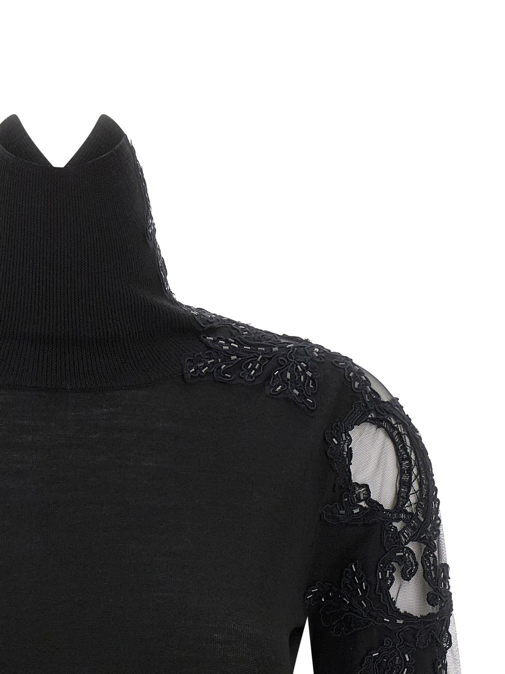 Ermanno Scervino Black Virgin Wool Cardigan