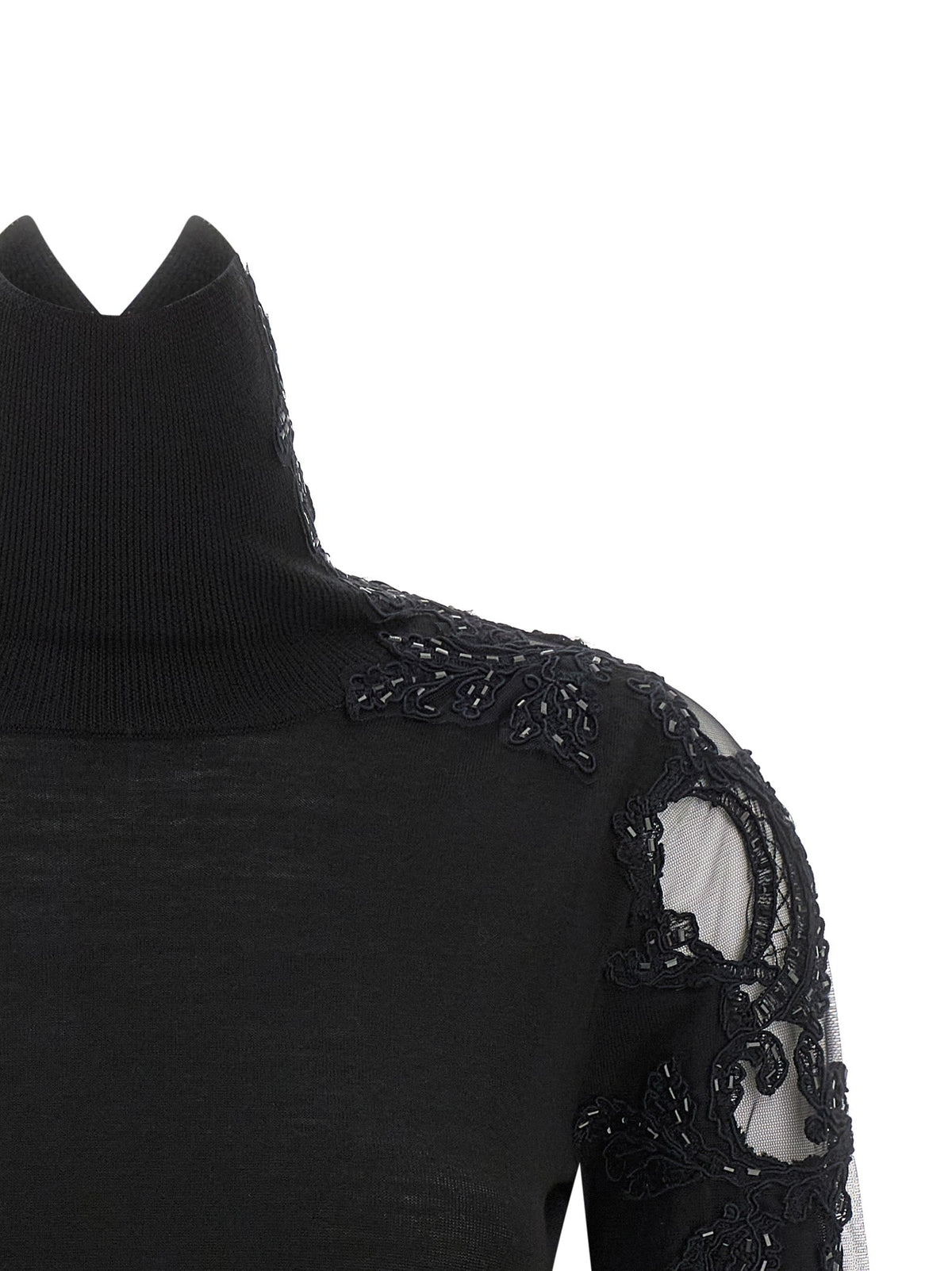 Ermanno Scervino Black Virgin Wool Cardigan