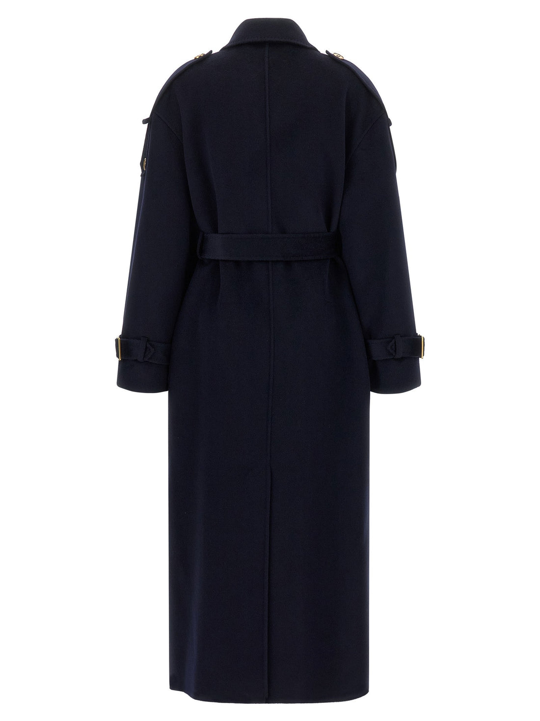Elisabetta Franchi Blue Wool Coat