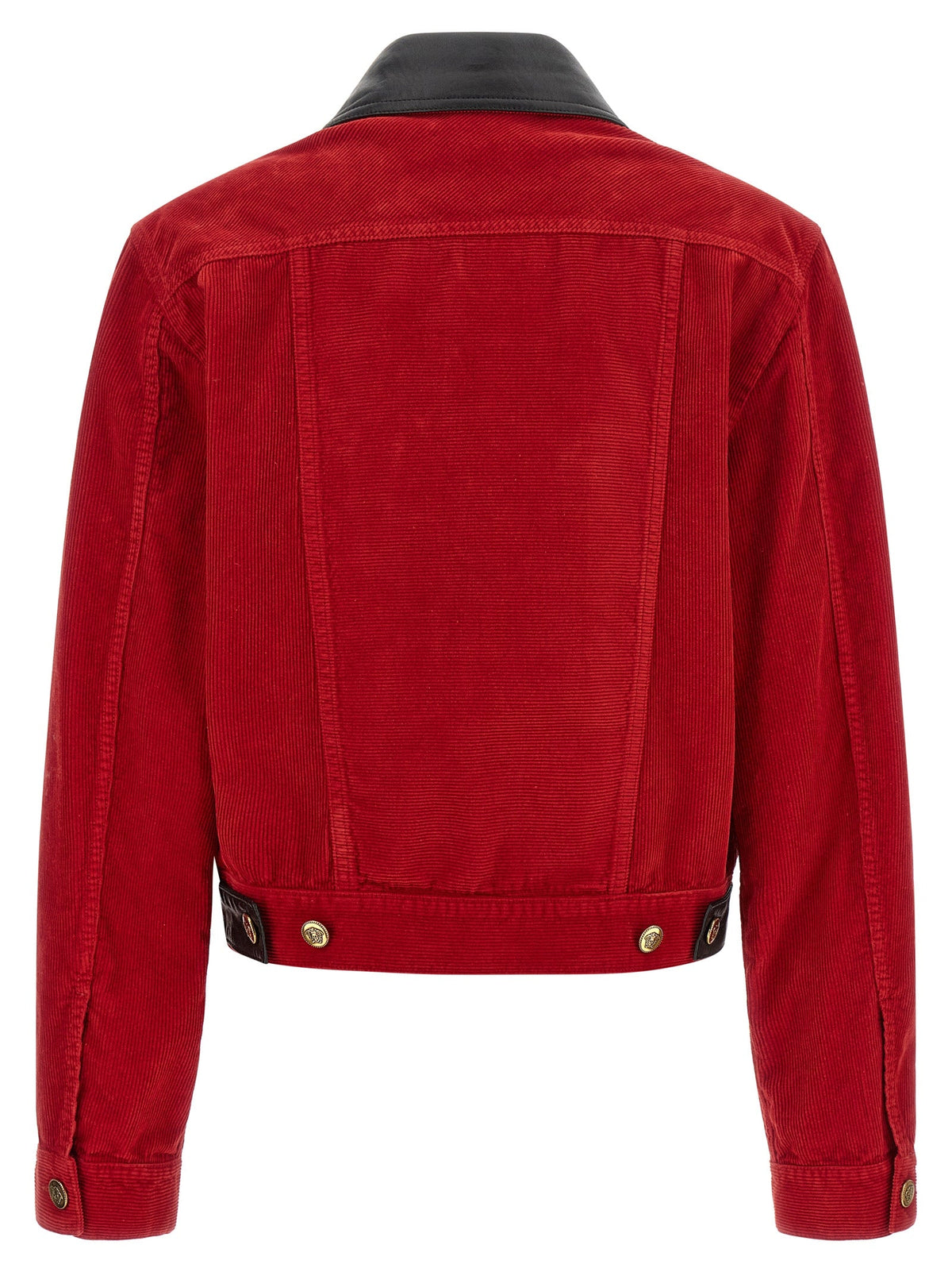 Versace Red Cotton Full-Length Jacket