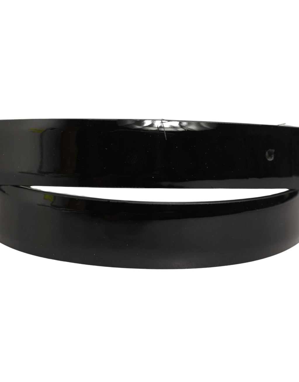 Dolce & Gabbana Black Classic Leather Silver Tone Buckle Belt