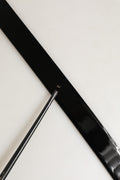 Dolce & Gabbana Black Classic Leather Silver Tone Buckle Belt