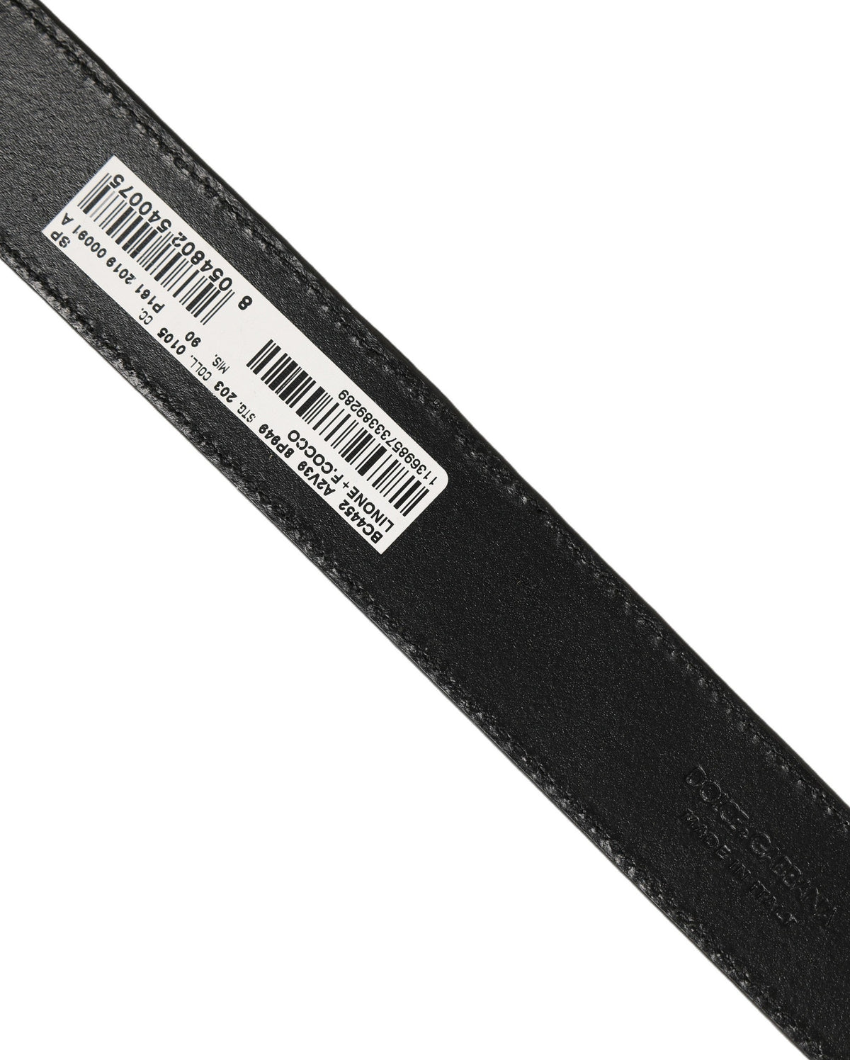 Dolce & Gabbana Beige Black Woven Leather Metal Buckle Belt