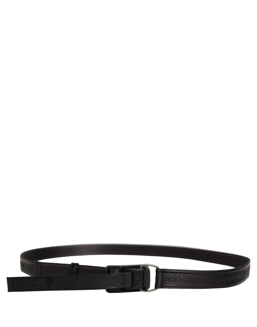 Dolce & Gabbana Men Black Nylon Webbing Plastic Buckle Belt