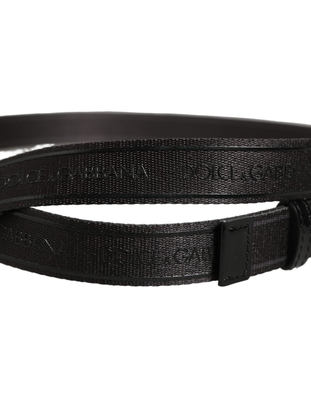 Dolce & Gabbana Men Black Nylon Webbing Plastic Buckle Belt