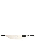 Dolce & Gabbana White Men Wide Waist Belt Cotton Cummerbund
