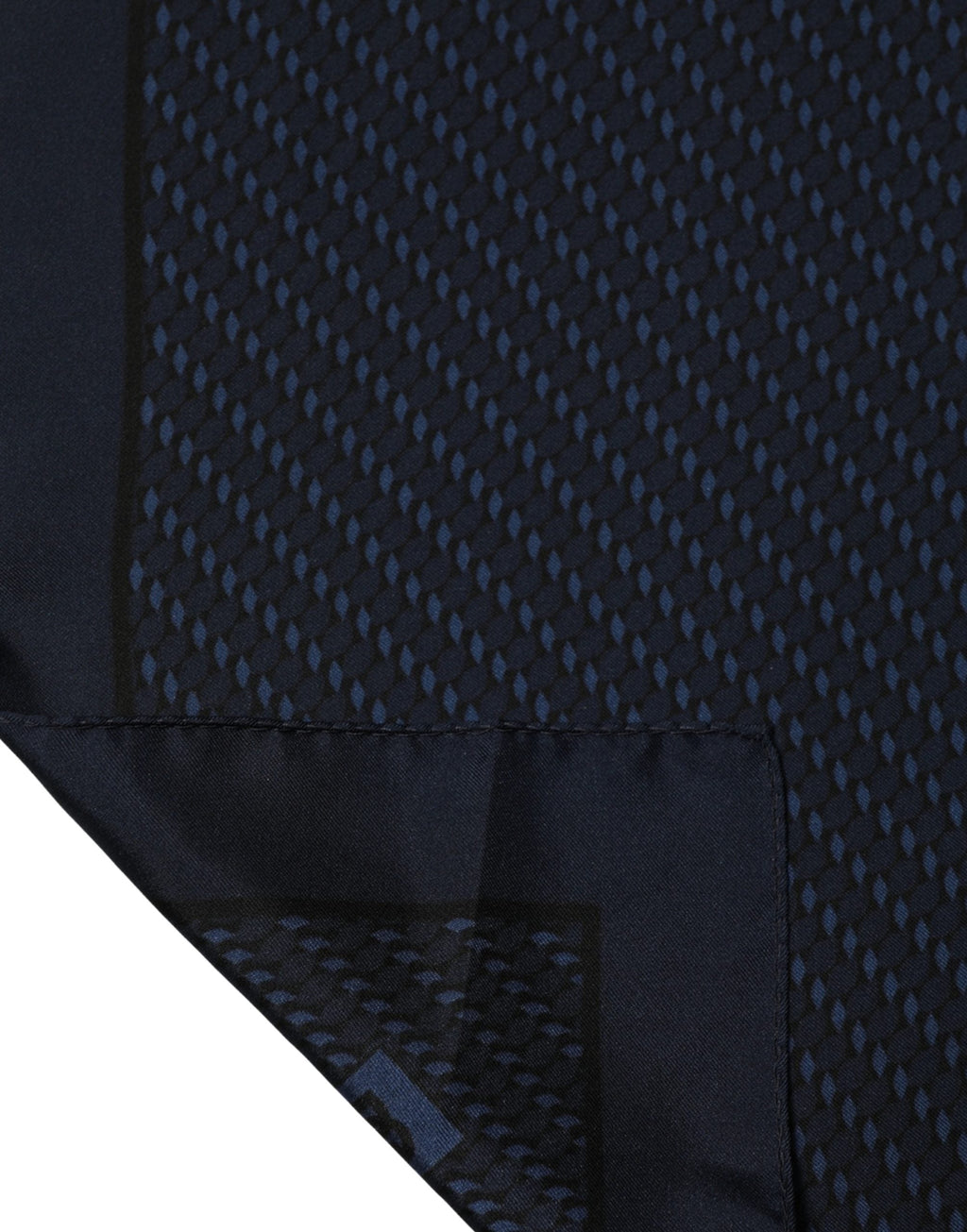 Dolce & Gabbana Dark Blue Silk Pocket Square Foulard Scarf