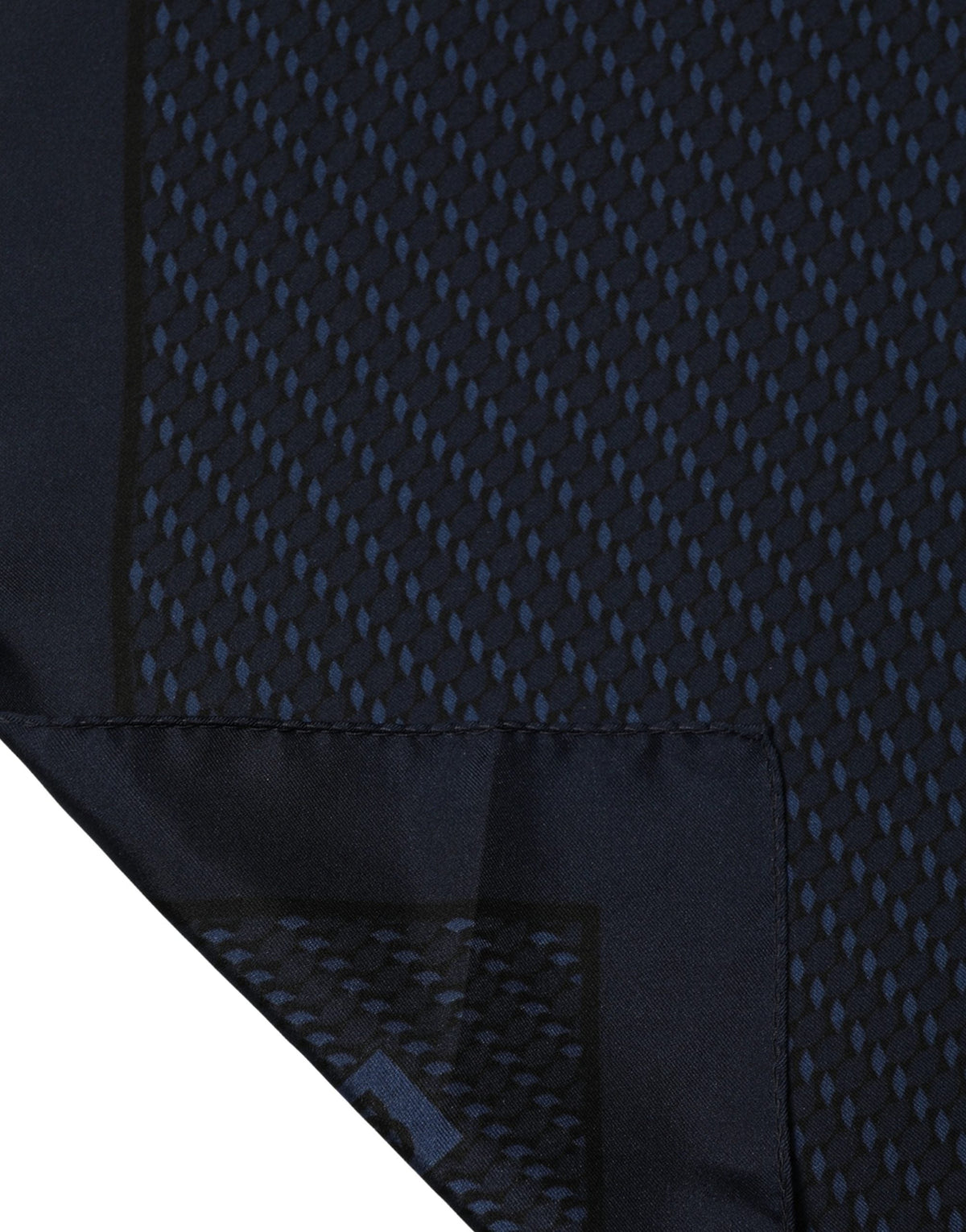 Dolce & Gabbana Dark Blue Silk Pocket Square Foulard Scarf