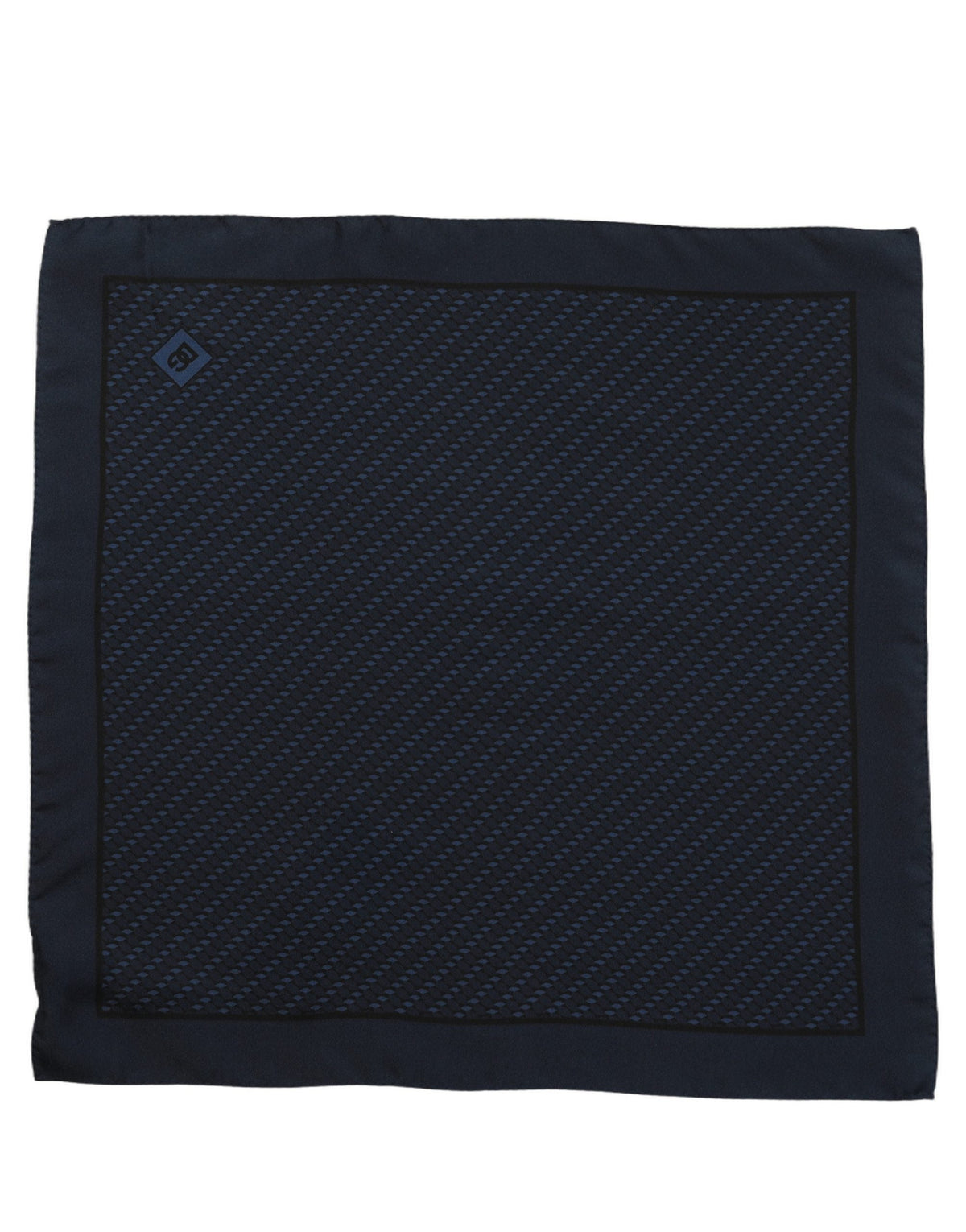 Dolce & Gabbana Dark Blue Silk Pocket Square Foulard Scarf