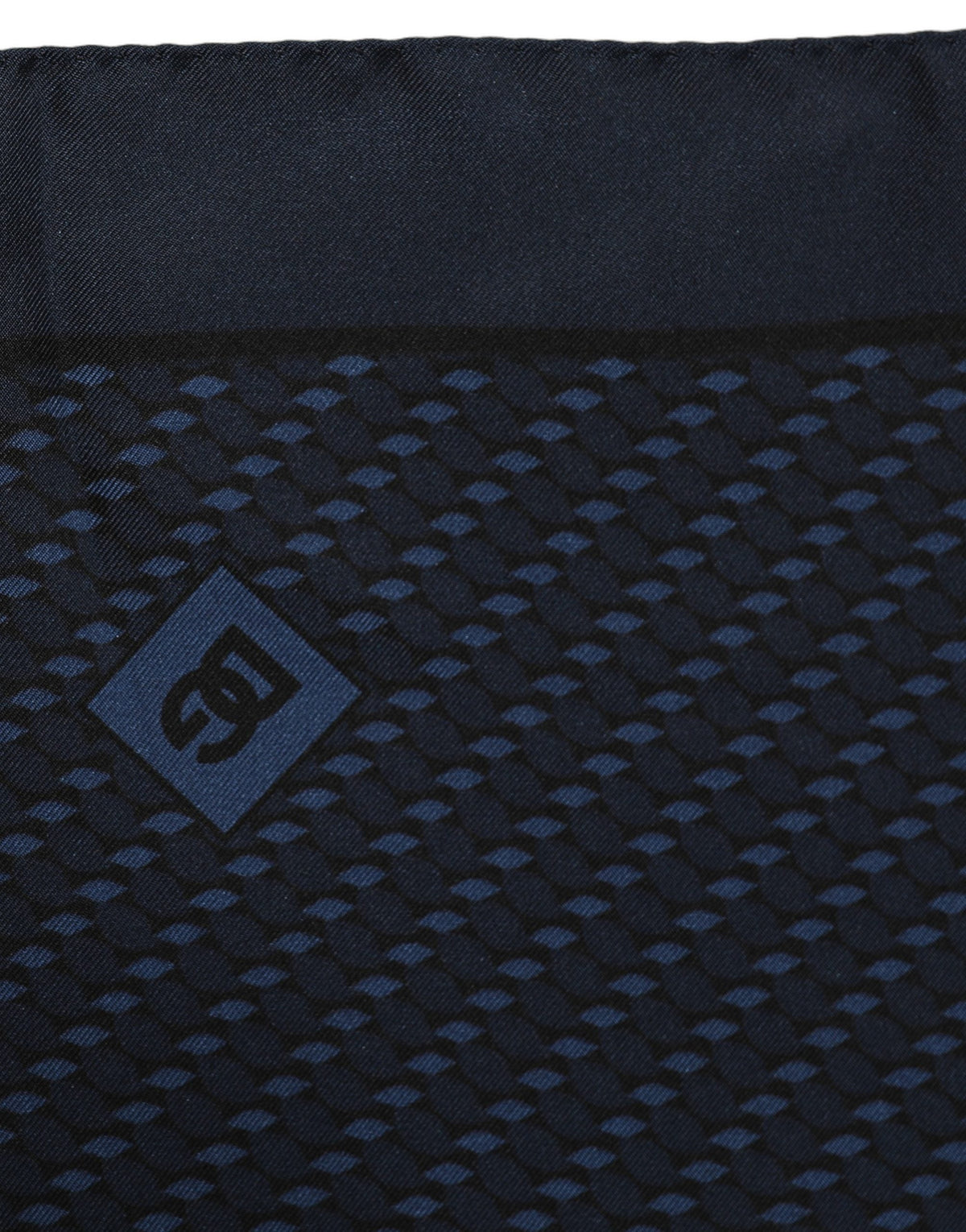 Dolce & Gabbana Dark Blue Silk Pocket Square Foulard Scarf