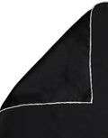 Dolce & Gabbana Men Black Silk Pocket Square Foulard Scarf