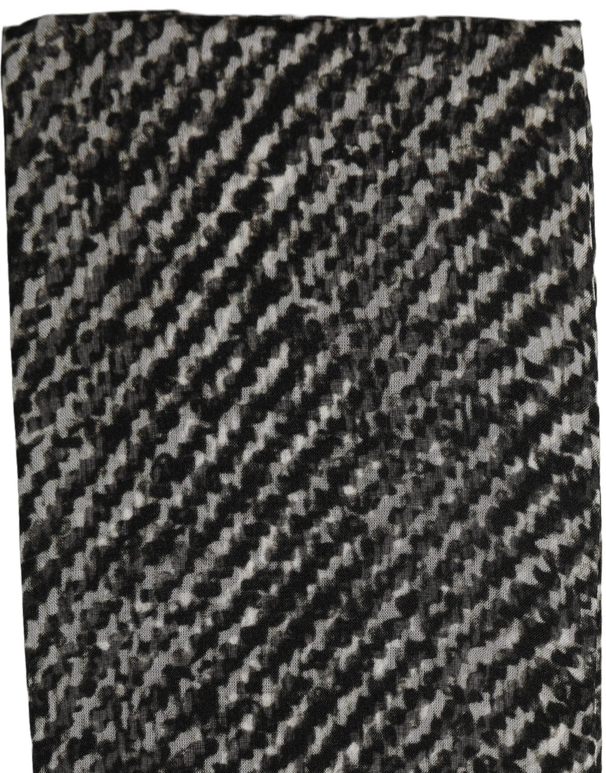 Dolce & Gabbana Black White Herringbone Tweed Shawl Scarf