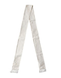 Dolce & Gabbana Men White Satin Silk Fringed Lace Stole Scarf