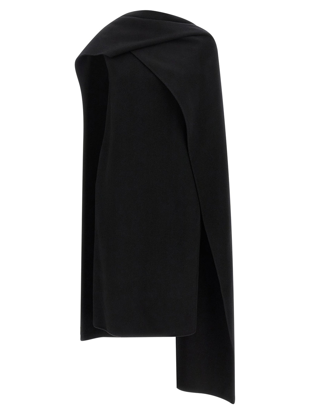 Khaite Black Virgin Wool Midi Dress