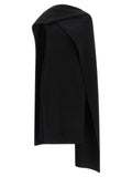 Khaite Black Virgin Wool Midi Dress