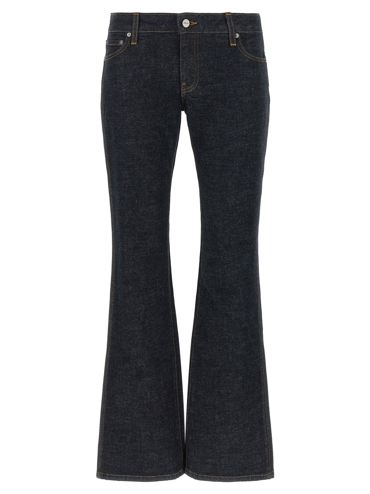 Khaite Blue Cotton Flared Jeans