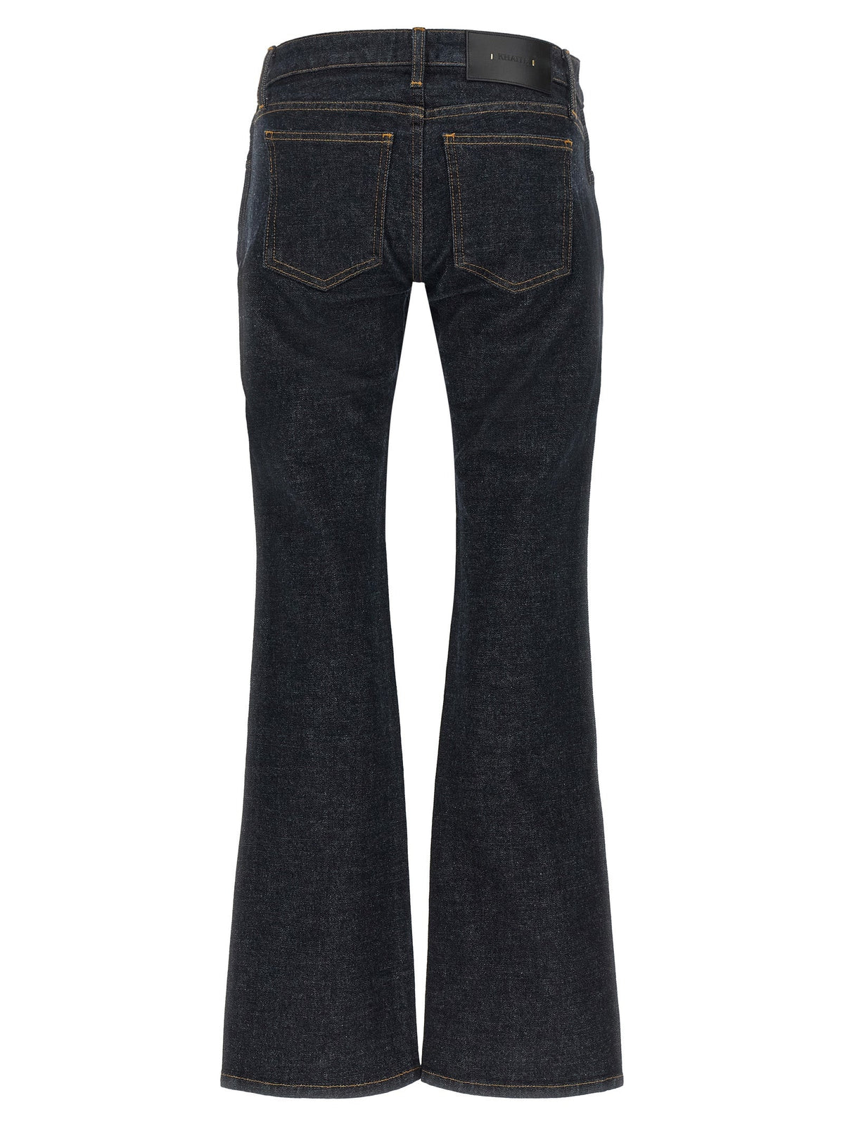 Khaite Blue Cotton Flared Jeans