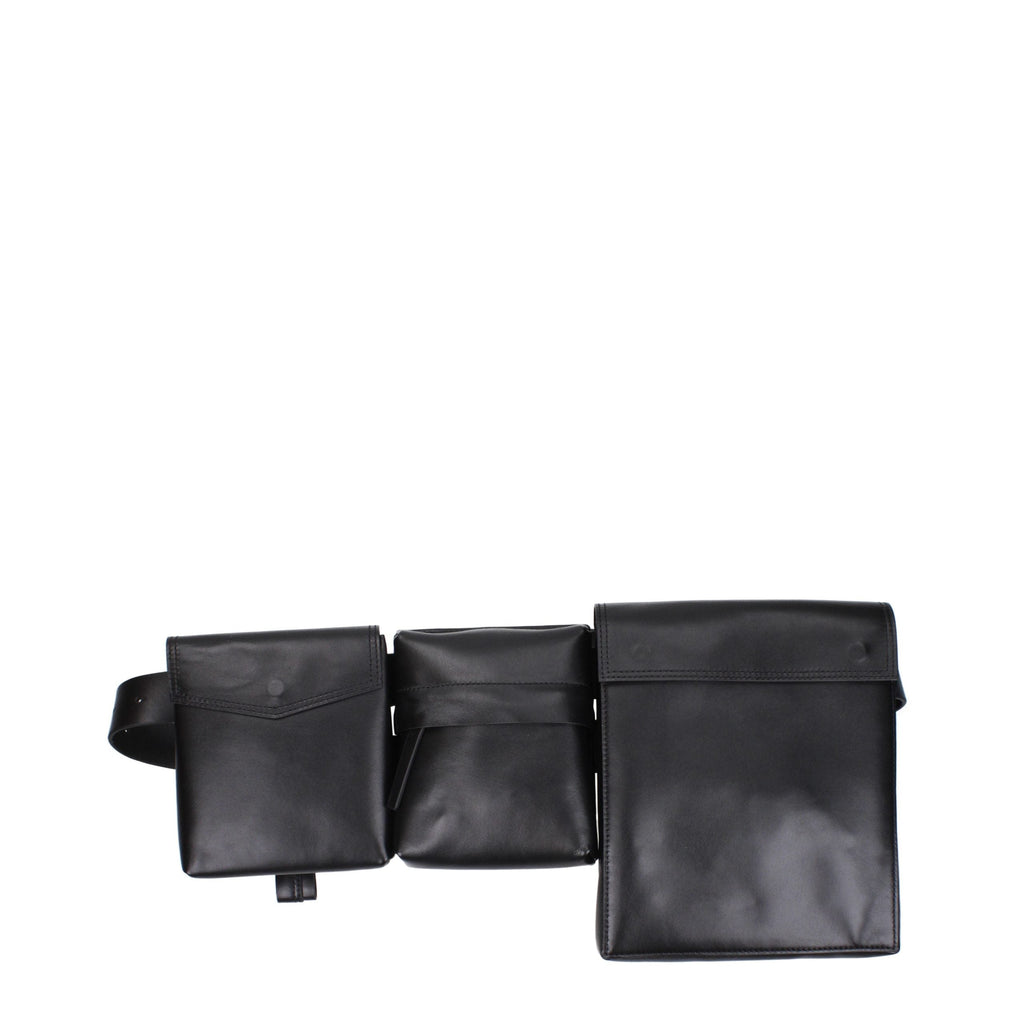 The Attico Black Leather Backpack