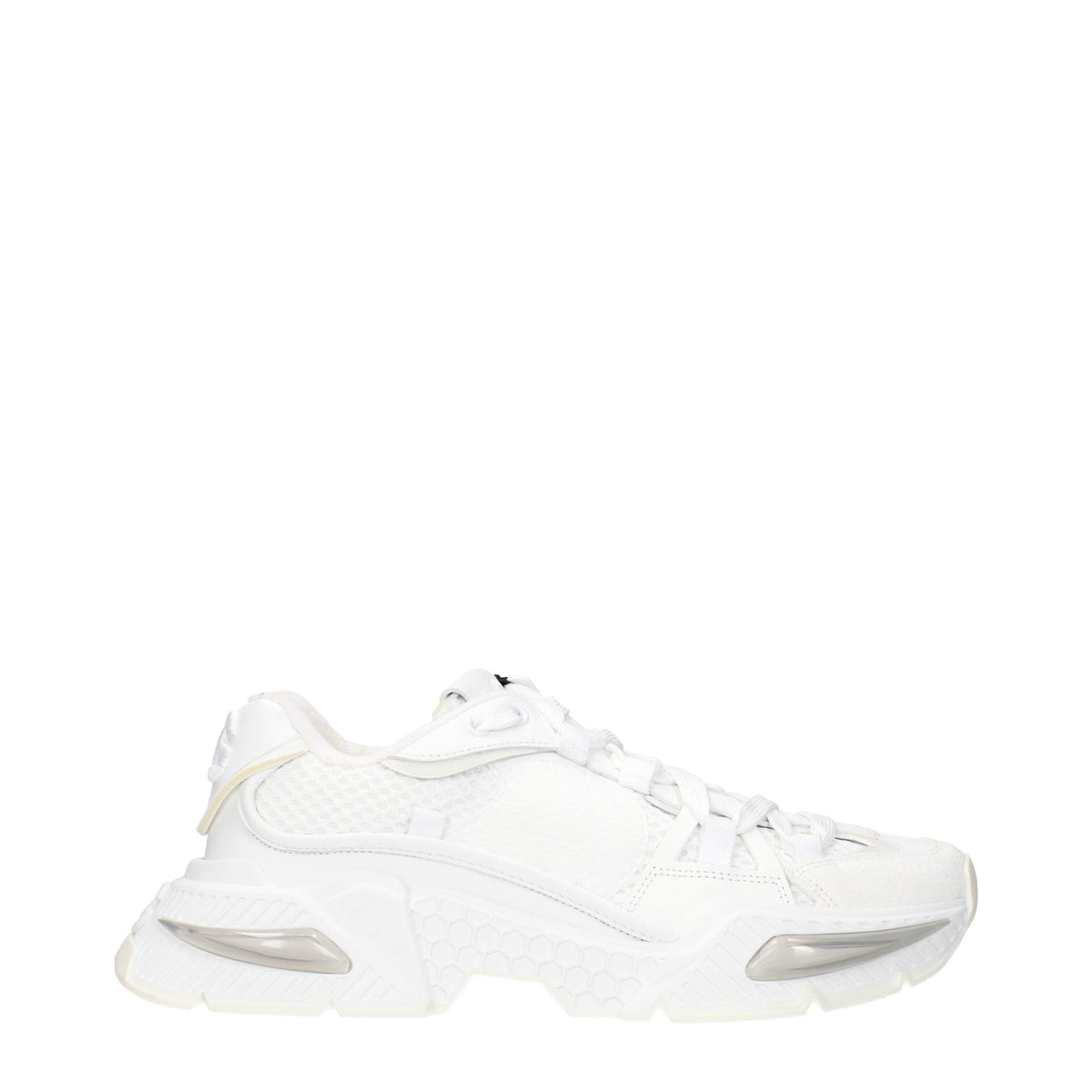 Dolce & Gabbana White Fabric Athletic Sneakers