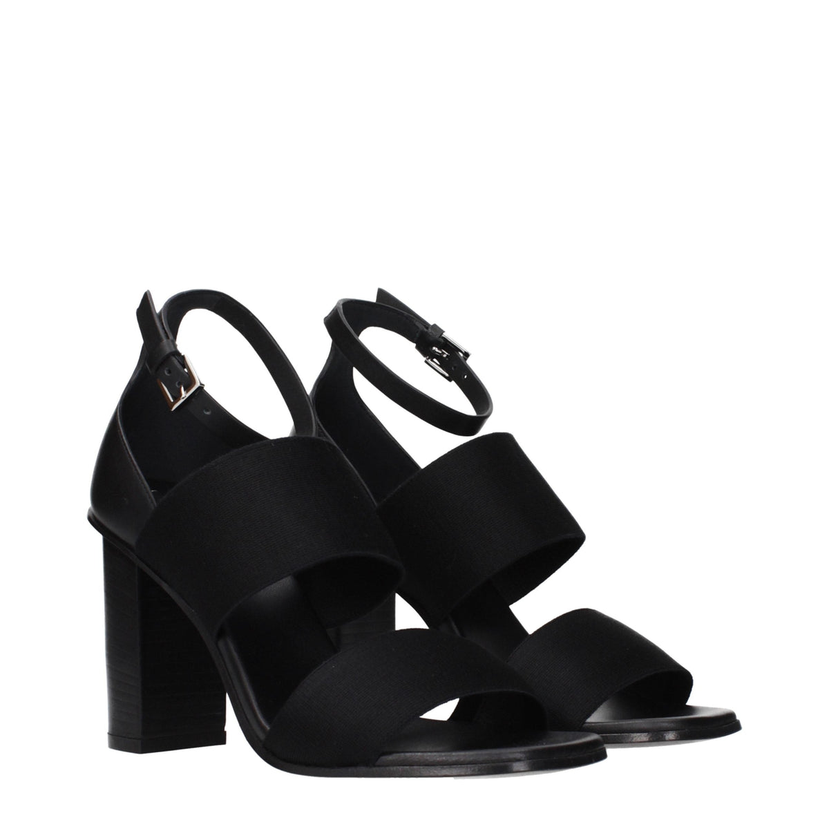 Max Mara Black Fabric Platform Sandals