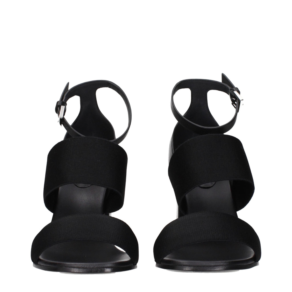 Max Mara Black Fabric Platform Sandals