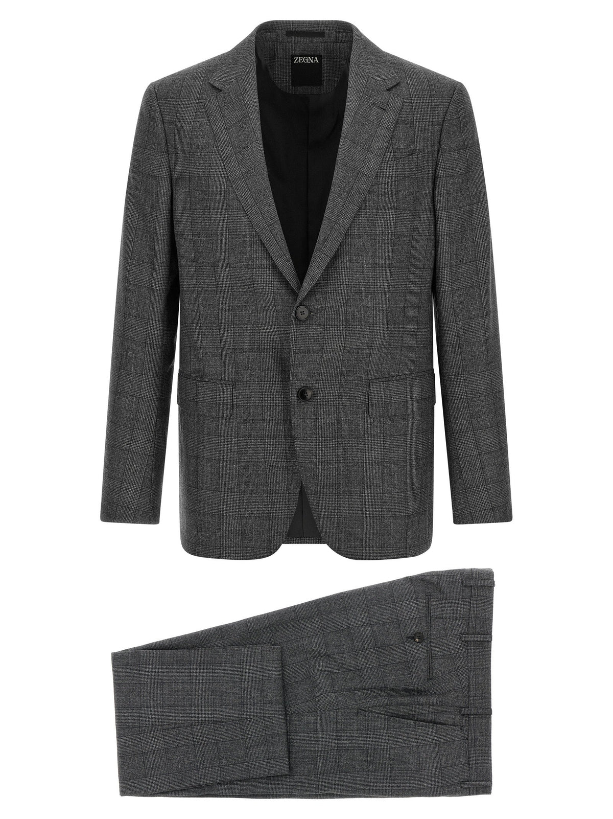 ZEGNA Gray Wool Two-Piece Suit
