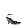 PINKO Black Calf Leather Bos Taurus Platform Pumps