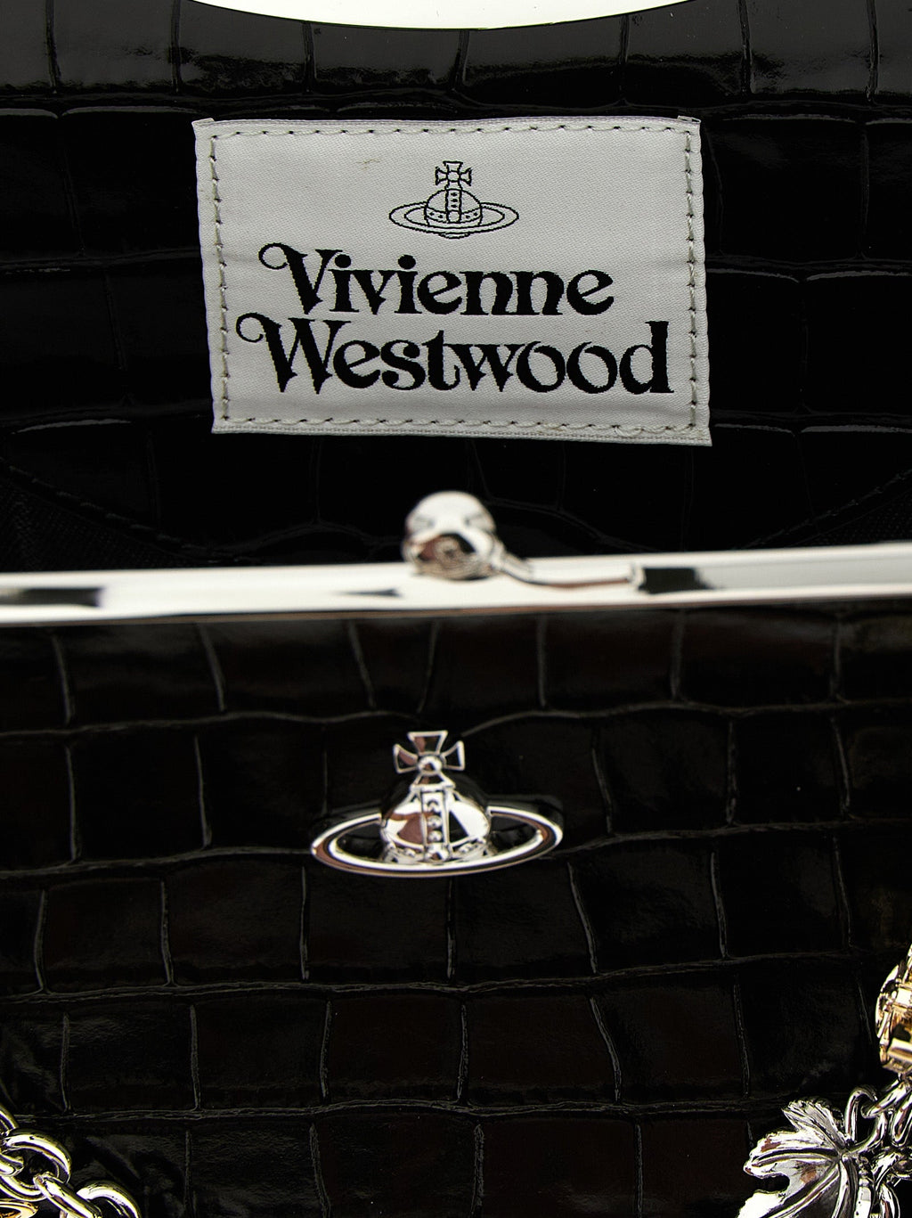 Vivienne Westwood Black Calfskin Shoulder Bag
